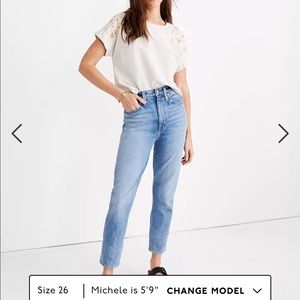 Madewell Mom Jean Melva wash size 29